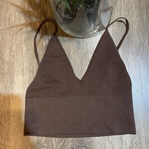 Aritzia Talula Chocolate Brown Brallete Size Small NWOT
